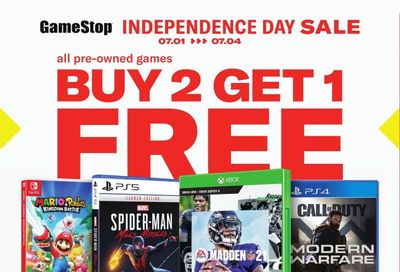 GameStop Weekly Ad Flyer July 1 to July 4