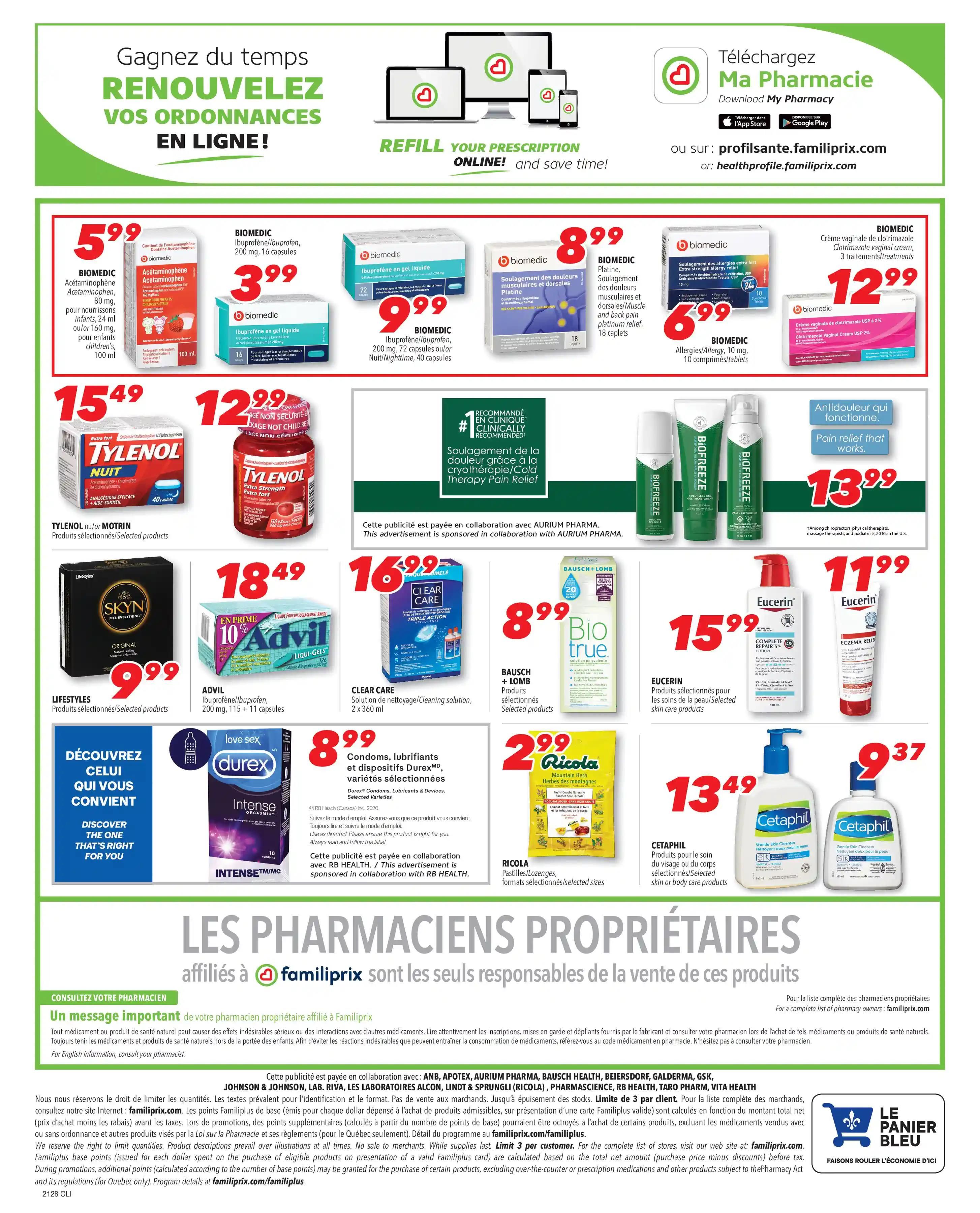 Familiprix Clinique Flyer July 8 to 14