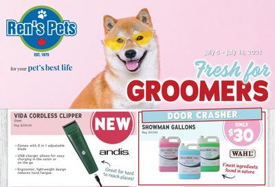 Ren's Pets Depot Fresh for Groomers Flyer July 5 to 18