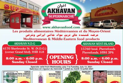 Akhavan Supermarche Flyer July 7 to 13