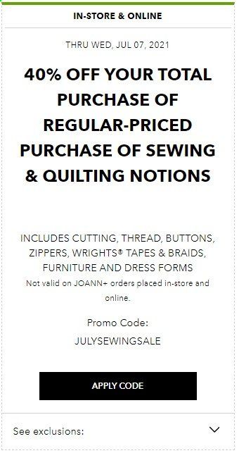 JOANN Weekly Ad Flyer July 7 to July 7