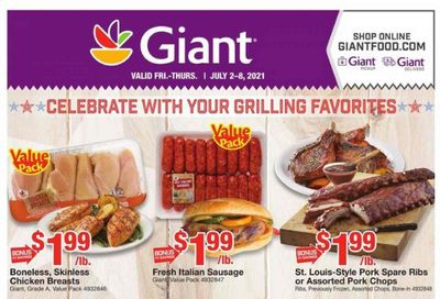 Giant Food (DE, MD, VA) Weekly Ad Flyer July 2 to July 8