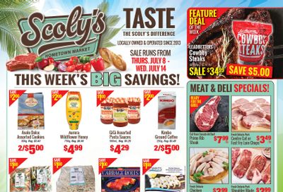 Scoly's Hometown Market Flyer July 8 to 14