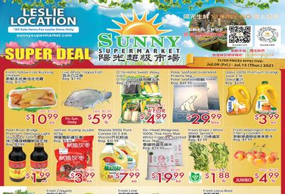 Sunny Supermarket (Leslie) Flyer July 9 to 15