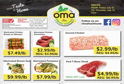 Oma Fresh Foods Flyer July 9 to 15
