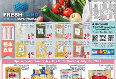 FreshLand Supermarket Flyer July 9 to 15