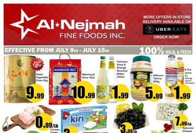 Alnejmah Fine Foods Inc. Flyer July 9 to 15
