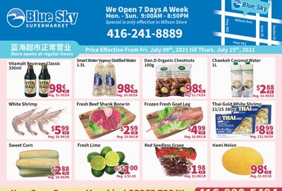 Blue Sky Supermarket (North York) Flyer July 9 to 15