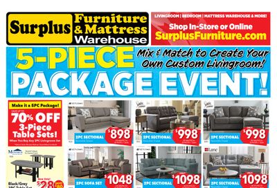 Surplus Furniture & Mattress Warehouse (Winnipeg) Flyer July 12 to August 1