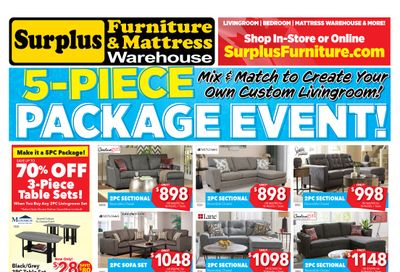 Surplus Furniture & Mattress Warehouse (Sudbury) Flyer July 12 to August 1