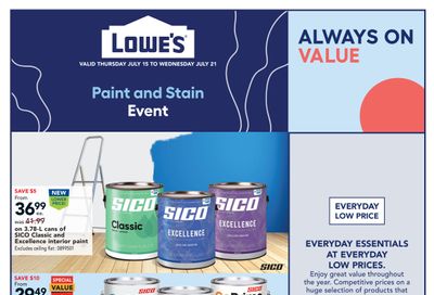 Lowe's Flyer July 15 to 21