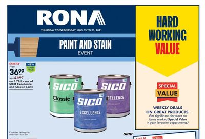 Rona (ON) Flyer July 15 to 21