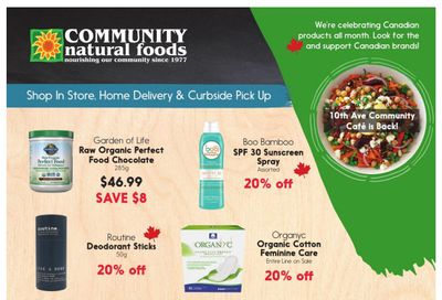 Community Natural Foods Flyer July 15 to 21