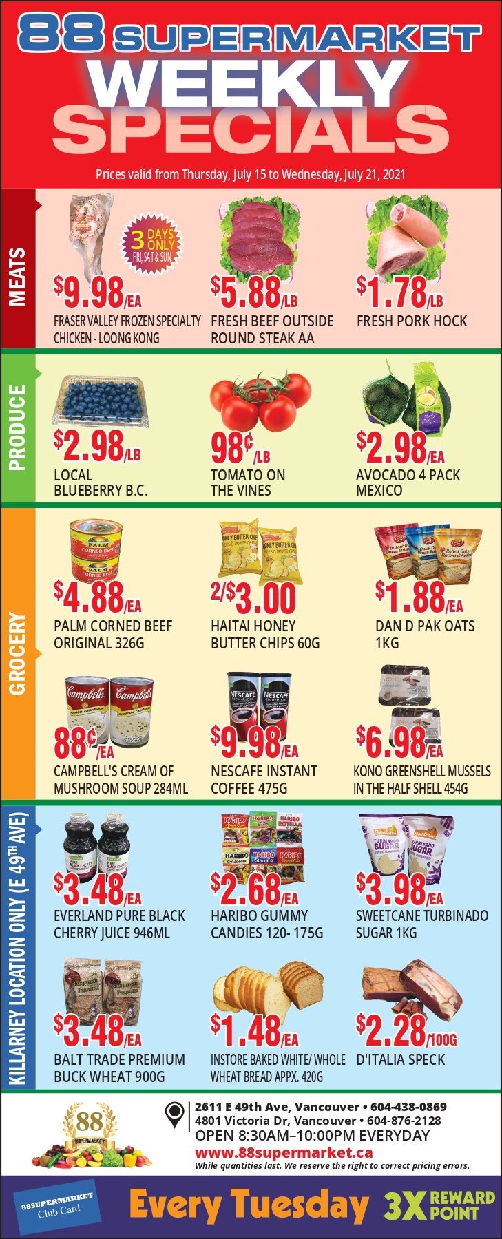88 Supermarket Flyer July 15 to 21