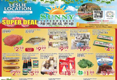 Sunny Supermarket (Leslie) Flyer July 16 to 22