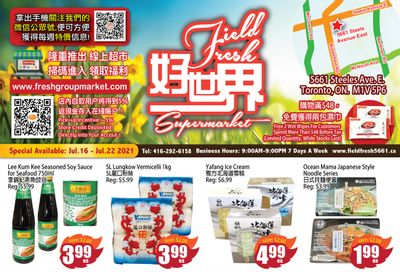 Field Fresh Supermarket Flyer July 16 to 22
