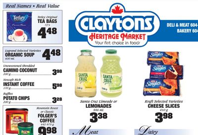Claytons Heritage Market Flyer July 16 to 22