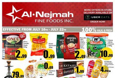 Alnejmah Fine Foods Inc. Flyer July 16 to 22