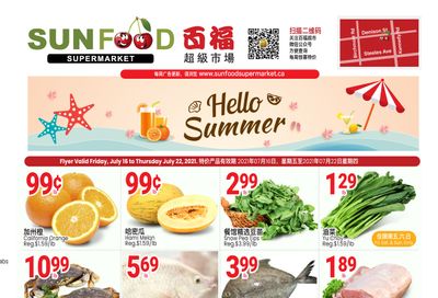 Sunfood Supermarket Flyer July 16 to 22