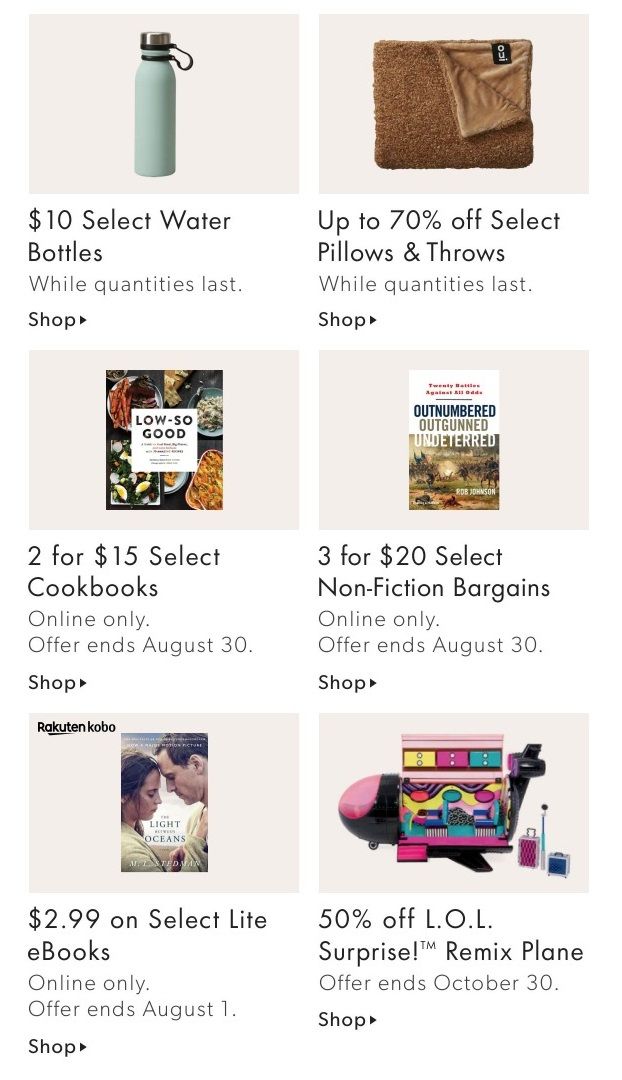 Chapters Indigo Online Deals of the Week July 19 to 25