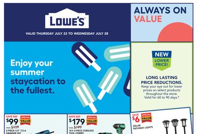 Lowe's Flyer July 22 to 28