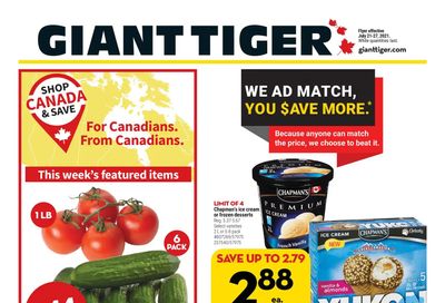 Giant Tiger (Atlantic) Flyer July 21 to 27