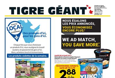 Tigre Géant Flyer July 21 to 27