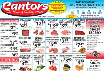 Cantor's Meats Flyer July 22 to 28
