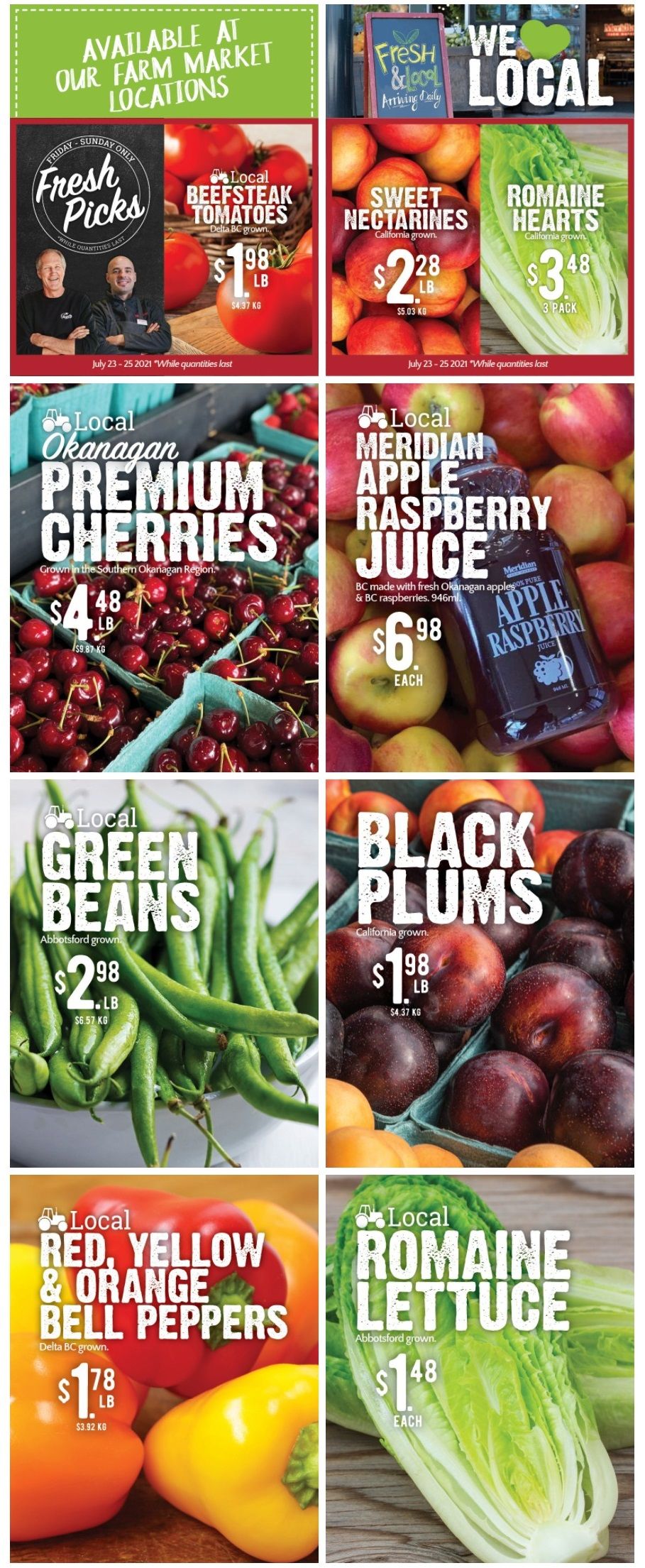 Meridian Farm Market Flyer July 22 to 28