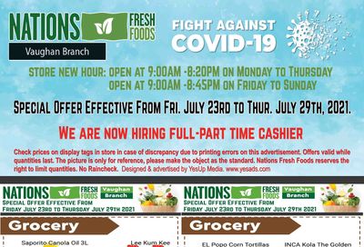Nations Fresh Foods (Vaughan) Flyer July 23 to 29