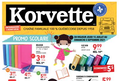 Korvette Flyer July 15 to September 5