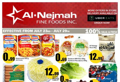 Alnejmah Fine Foods Inc. Flyer July 23 to 29