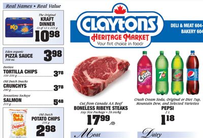 Claytons Heritage Market Flyer July 23 to 29