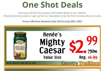 Country Traditions One-Shot Deals Flyer July 23 to 29
