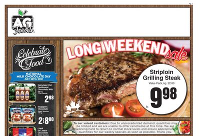 AG Foods Flyer July 25 to 31