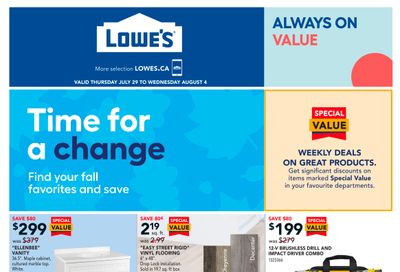 Lowe's Flyer July 29 to August 4