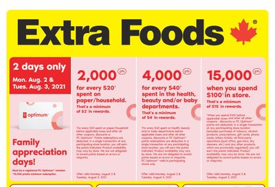 Extra Foods Flyer July 30 to August 5