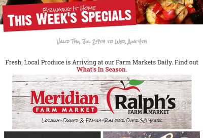 Meridian Farm Market Flyer July 29 to August 4