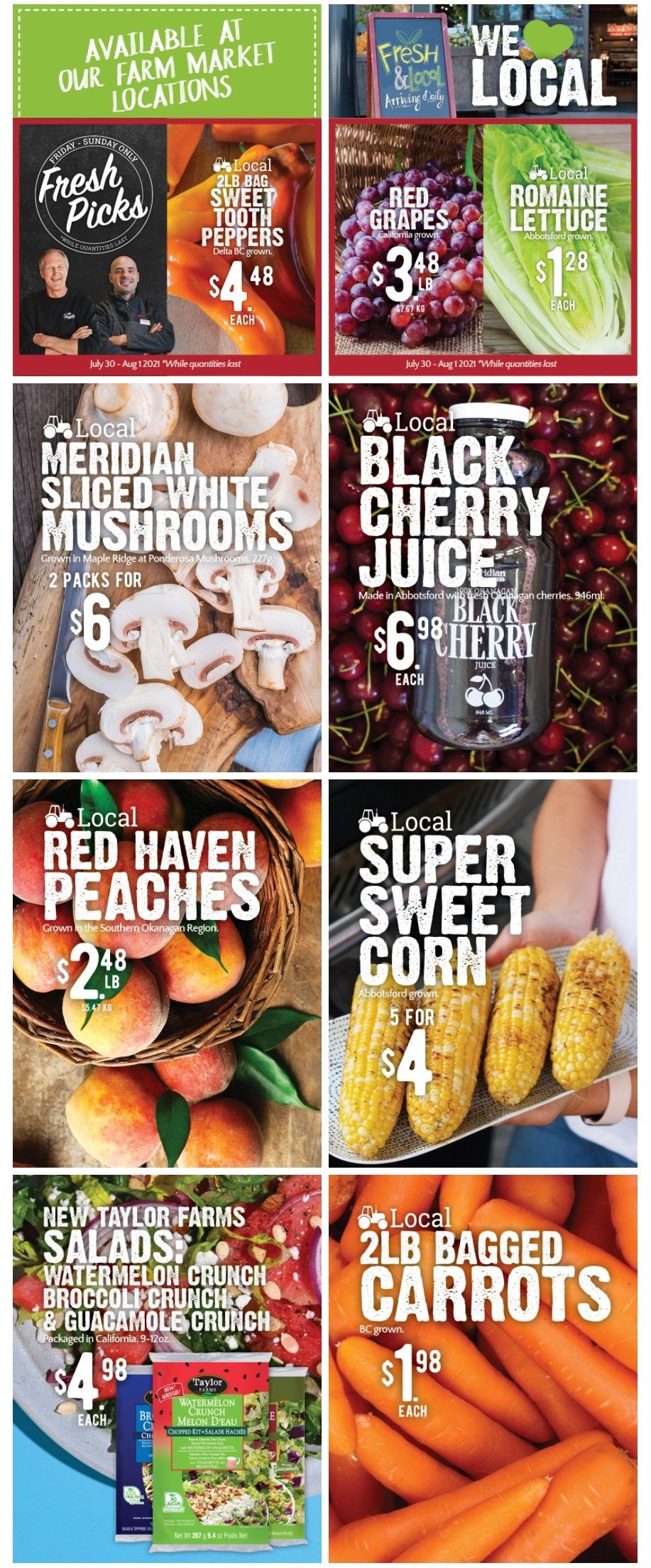 Meridian Farm Market Flyer July 29 to August 4