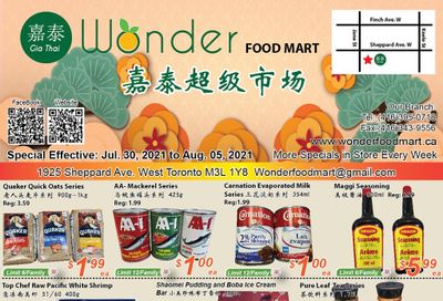 Wonder Food Mart Flyer July 30 to August 5