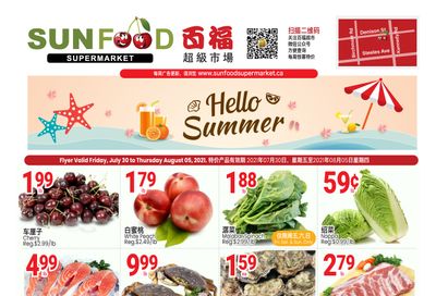 Sunfood Supermarket Flyer July 30 to August 5