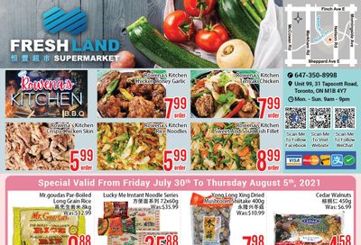 FreshLand Supermarket Flyer July 30 to August 5