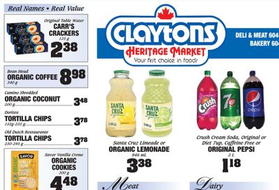 Claytons Heritage Market Flyer July 30 to August 5