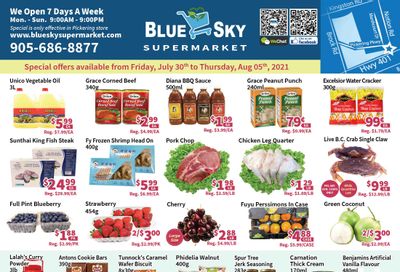 Blue Sky Supermarket (Pickering) Flyer July 30 to August 5