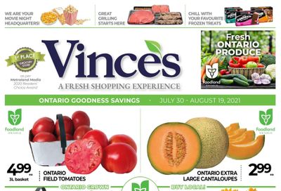 Vince's Market Flyer July 30 to August 19