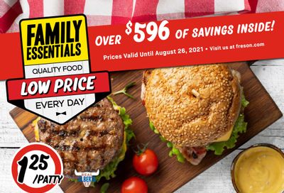 Freson Bros. Family Essentials Flyer July 30 to August 26