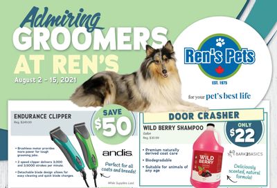 Ren's Pets Depot Admiring Groomers Flyer August 2 to 15