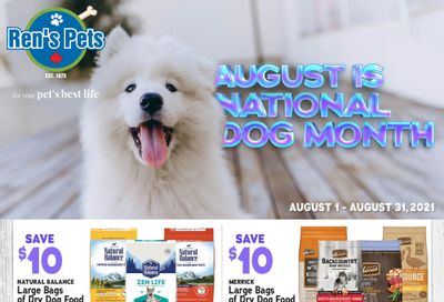 Ren's Pets Depot National Dog Month Flyer August 1 to 31