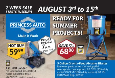 Princess Auto Flyer August 3 to 15