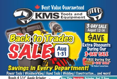 KMS Tools and Equipment Flyer August 1 to 31
